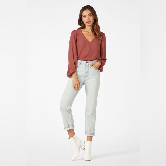 Velvet By Graham & Spencer Blouse Balloon Sleeves Made in USA Top Career Satin - Picture 3 of 6